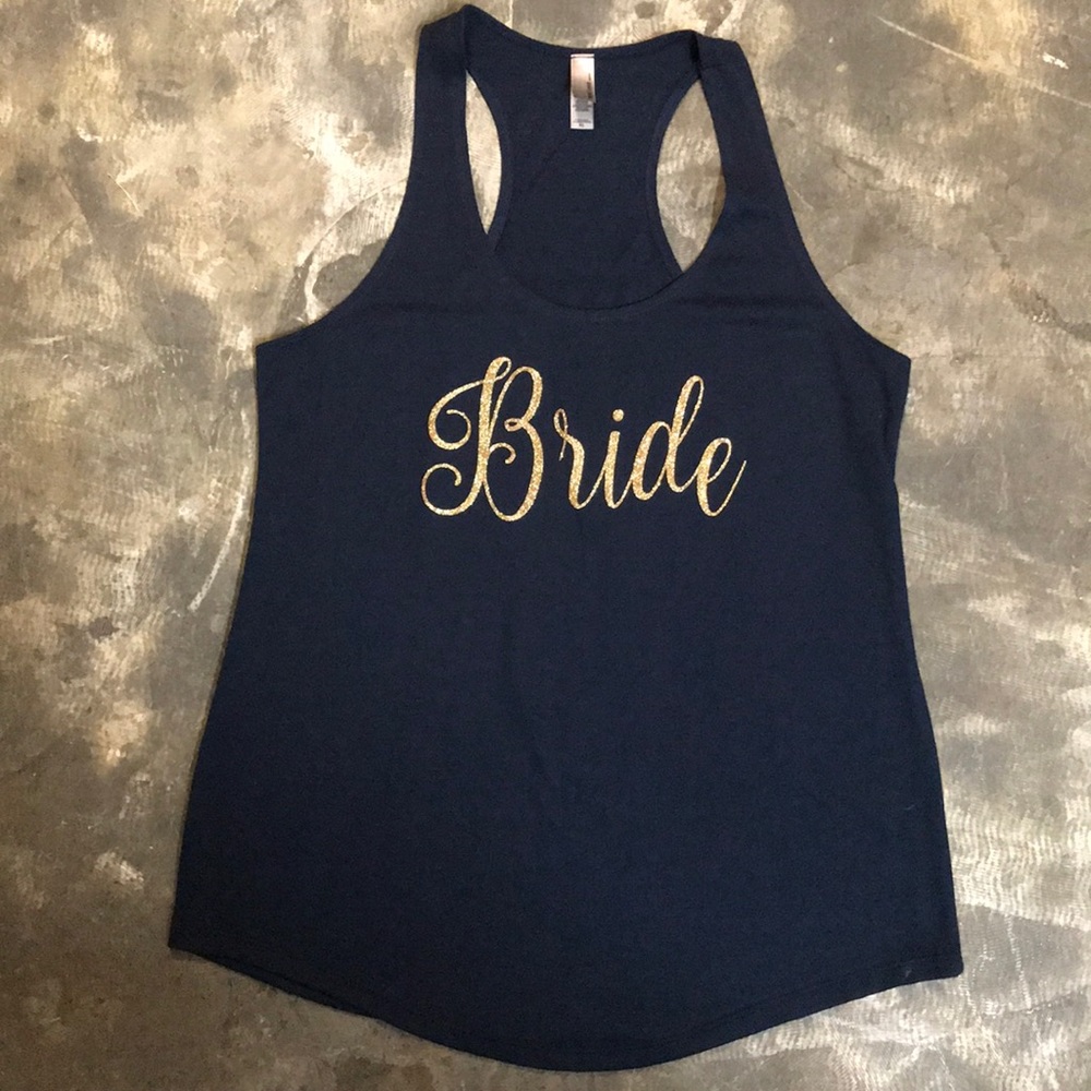 Navy Bride Tank Top